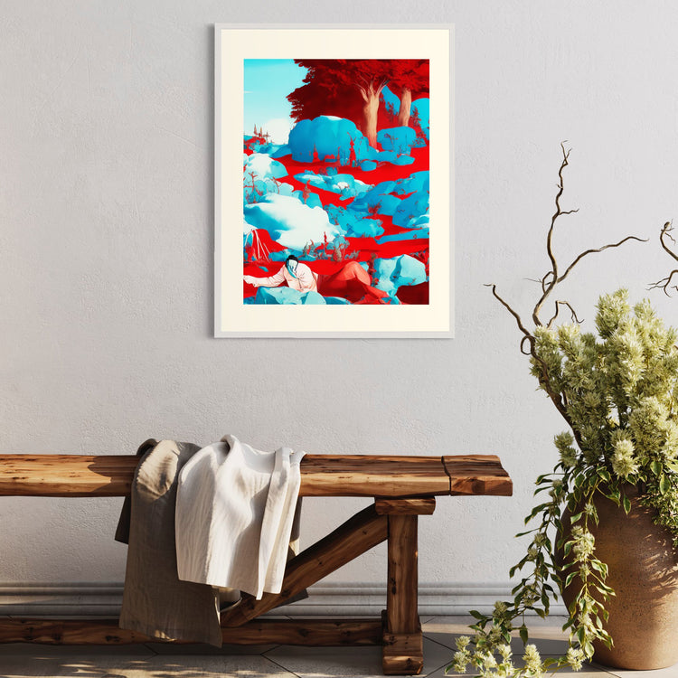 Großer Wolkengarten, Digitalprint, zeitgenössische Kunst, Fine Art, Surreal